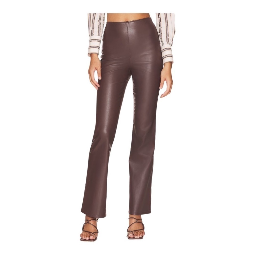 AFRM x Revolve Vegan Leather Pant Alyssa Pant Baby Boot High Waist Pull On XS